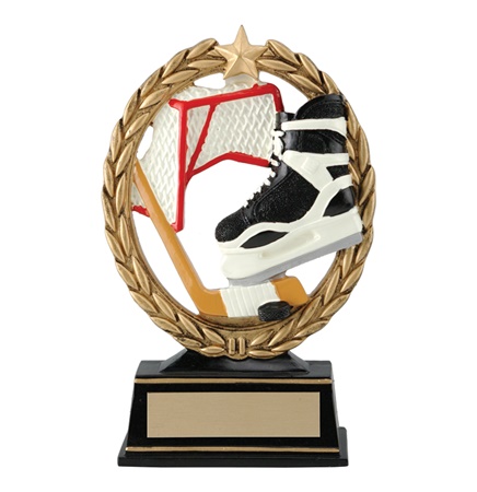 7.5 Negative Space Hockey Trophy