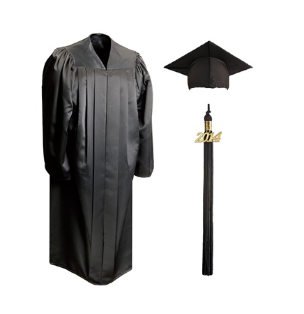 Full fit -Bachelors Graduation Cap & Gown - Economy - Dull Shine Fabric