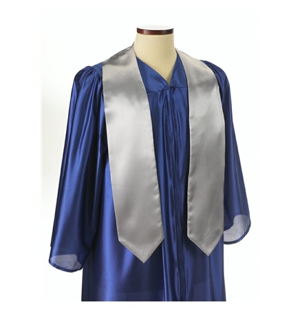 Extra Long Light Gray Graduation Sash - 5"x72"