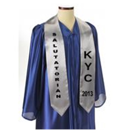 Custom 72" Graduation Sash - Gray