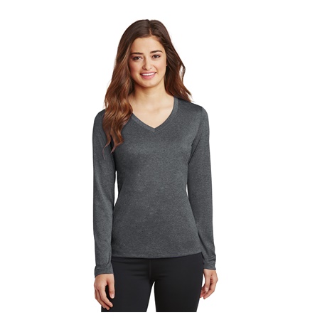 Ladies' Sport-Tek® Long Sleeve Heather Contender™ V-Neck Tee Shirt