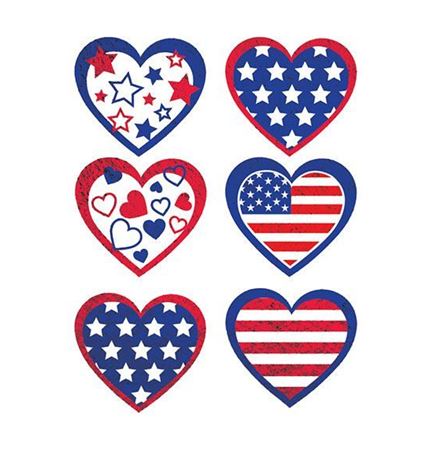 Patriotic Metallic Temporary Tattoos