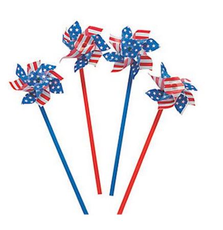 Pinwheel w/ Logo, PATRIOTIC 4" dia