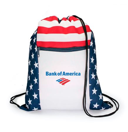 Patriotic Drawstring Backpack