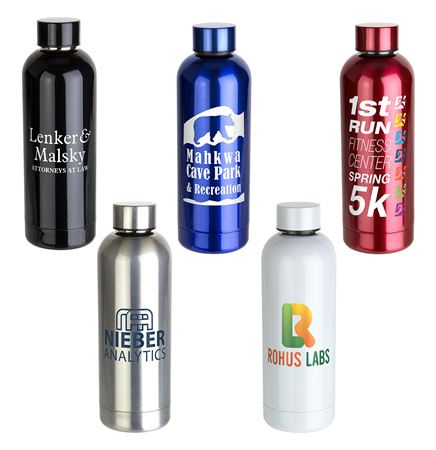 Sleek-Sip 17 oz Vacuum Insulated Stainless Steel Bottle