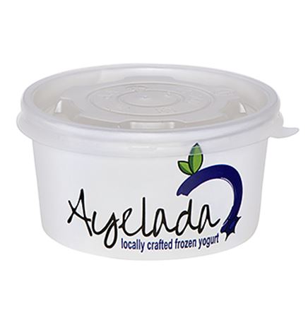 8 Oz. Paper Dessert/ Food Cup - Flexographic Printed