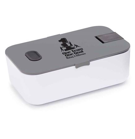 One Team, One Goal: Making A Difference Rectangular Food Container With Smartphone Holder