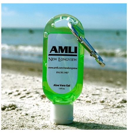 1.9 Oz. Aloe Gel - Sport Tottle with Carabiner Made in USA