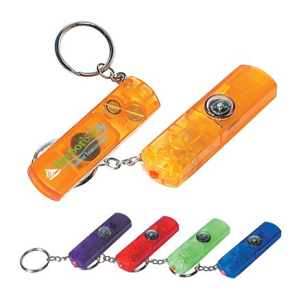 Whistle, Light And Compass Key?Chain