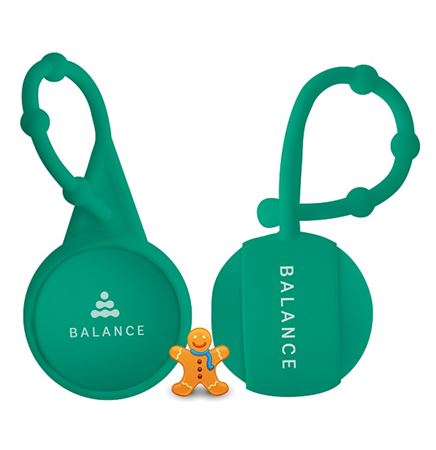 Silicone Carabiner Round Lip Balm - Gingerbread
