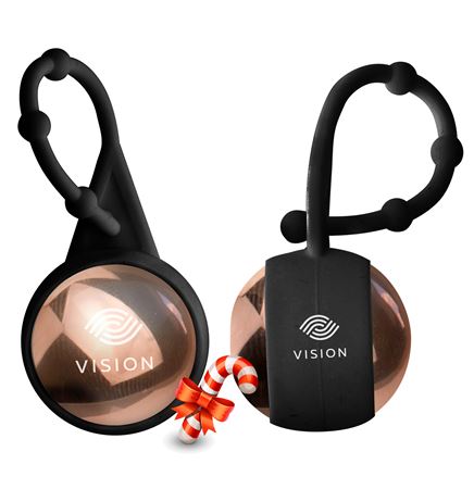 Candy Cane Metallic Lip Balm W/Silicone Carabiner