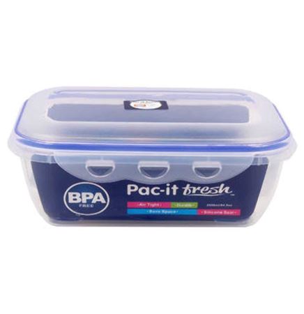 Pac-It Fresh 84.5oz Large Rectangular Food Storage Box - 84.5oz