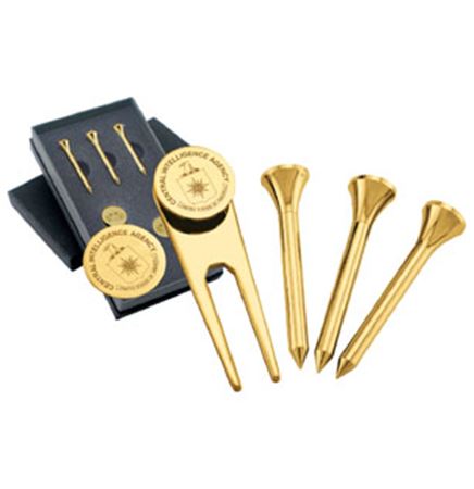 7"x3-7/8"x1-1/2" Metal Golf Accessories Screen Print Gift Set