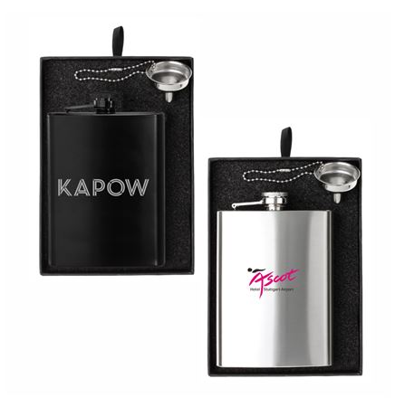 Oakhurst 8 oz. Flask and Funnel Gift Set