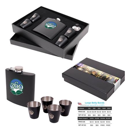 The Craignure Flask Gift Set (6 Oz.) (Direct Import - 10 Weeks Ocean)