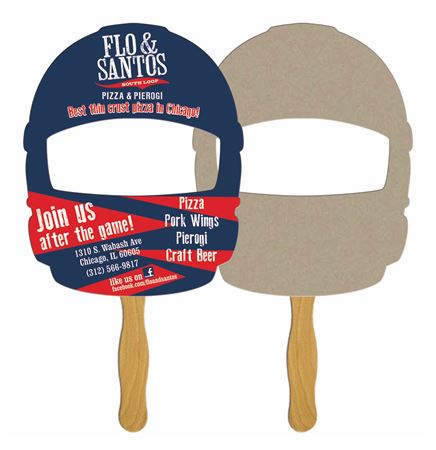 Sports Helmet Front Recycled Hand Fan
