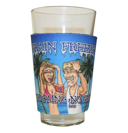 Premium Full Color Dye Sublimation Foam Pint Glass Sleeve Insulator