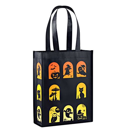 Custom Laminated Non-Woven Halloween Trick-Or-Treat Bag 9"x12"x4.5"