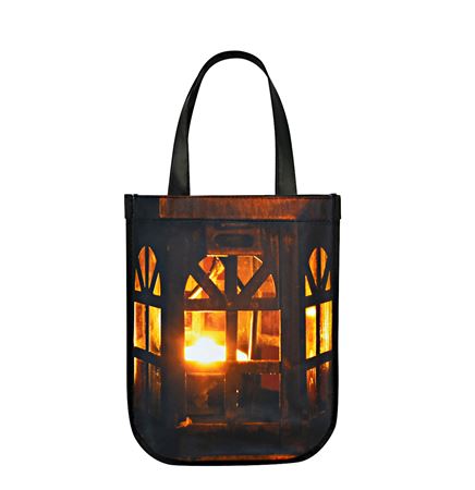 Laminated Non-Woven Halloween Trick-Or-Treat Round-Cornered Bag 9"x12"x4.5"