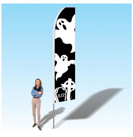15FT Halloween Ghost Swooper Flag