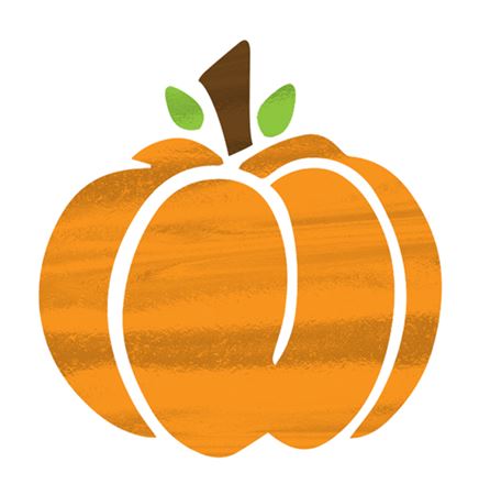 Metallic Pumpkin Temporary Tattoo