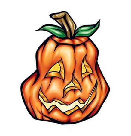 Happy Pumpkin Temporary Tattoo