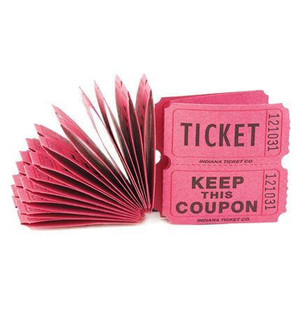 100 ct. Pink Paper Raffle Tickets