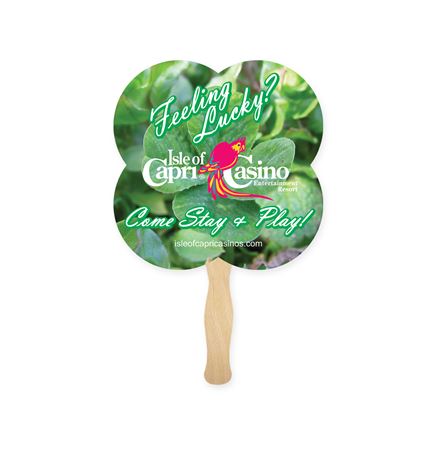 Rounded Clover Shape Single Hand Fan