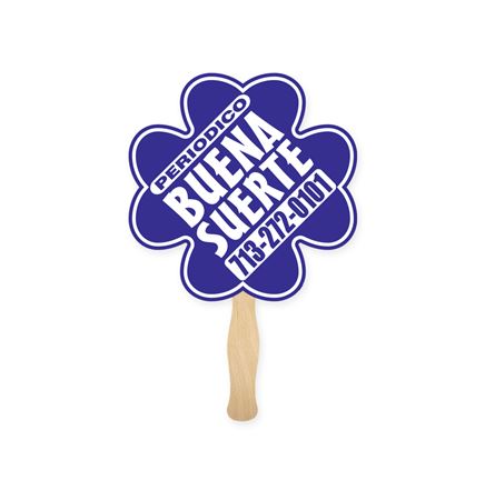 Clover Shape Single Hand Fan