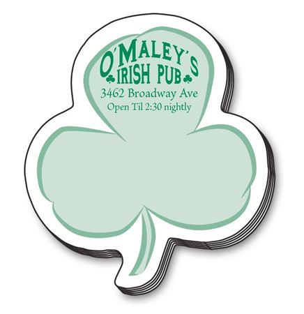 25 Sheet Die Cut Stik-ON® Adhesive Note Pad (Shamrock)