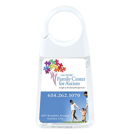 "Couture" 1.35 Oz. Hand Sanitizer Antibacterial Gel in Clip Cap Bottle (Full Color)