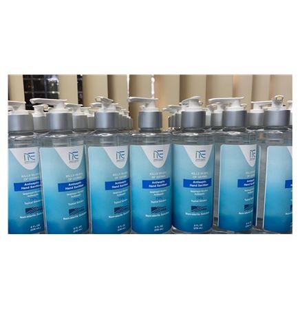 ME Antiseptic Alcohol Hand Sanitizer 8 fl oz. Hand Pump Sanitizer Dispenser Bottle FDA NDC USA