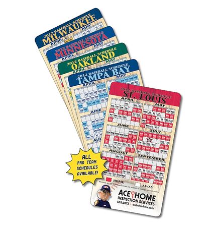 Round Corner Baseball 25 Mil Magnet