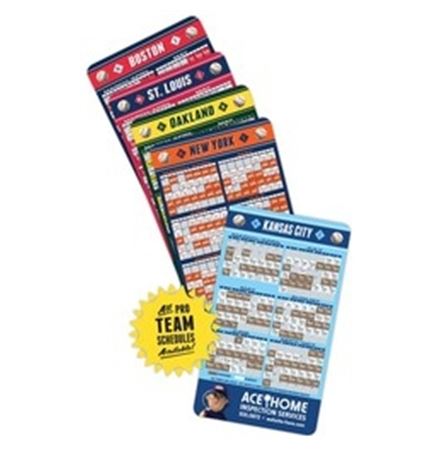 20 Mil Baseball Sport Schedules Magnet w/ Round Corners (3.5"x6")