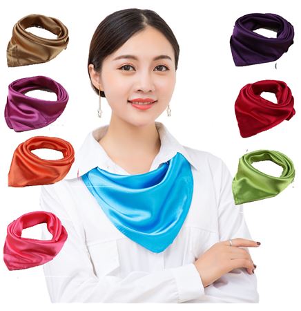 Silk Solid Square Bandanas