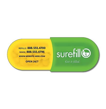Magnet - Pill Capsule Shape (1.875x5.125) - 25 Mil.