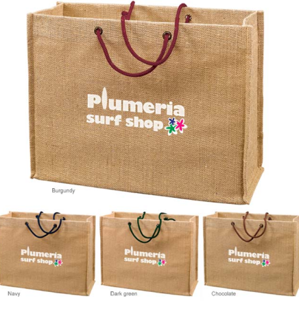 Braided Handle Jute Tote