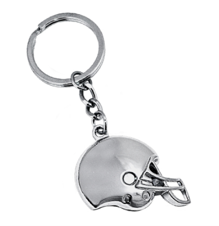 Football Helmet Metal Key Chain