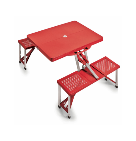 Portable Folding Picnic Table w/ Four Integrated Seats