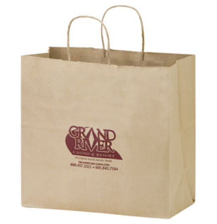 Single Color Kraft Carry Out